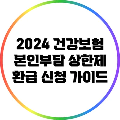 2024 건강보험 본인부담 상한제 환급 신청 가이드