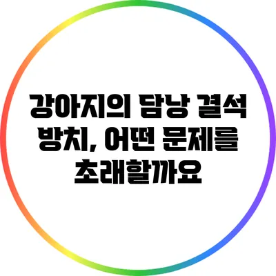 강아지의 담낭 결석 방치, 어떤 문제를 초래할까요?