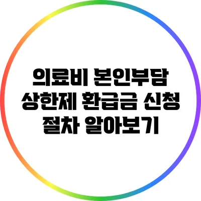 의료비 본인부담 상한제 환급금 신청 절차 알아보기