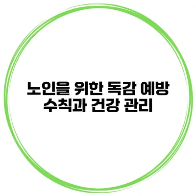 노인을 위한 독감 예방 수칙과 건강 관리
