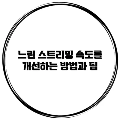 느린 스트리밍 속도를 개선하는 방법과 팁