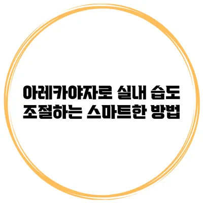 아레카야자로 실내 습도 조절하는 스마트한 방법
